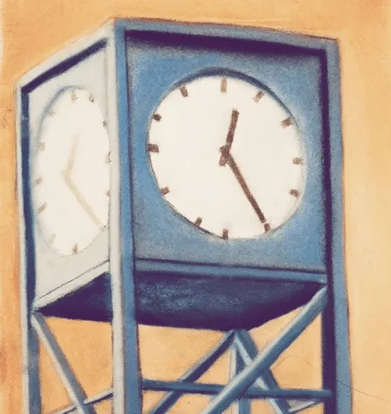 Clock Tower - Soft Pastel 2016