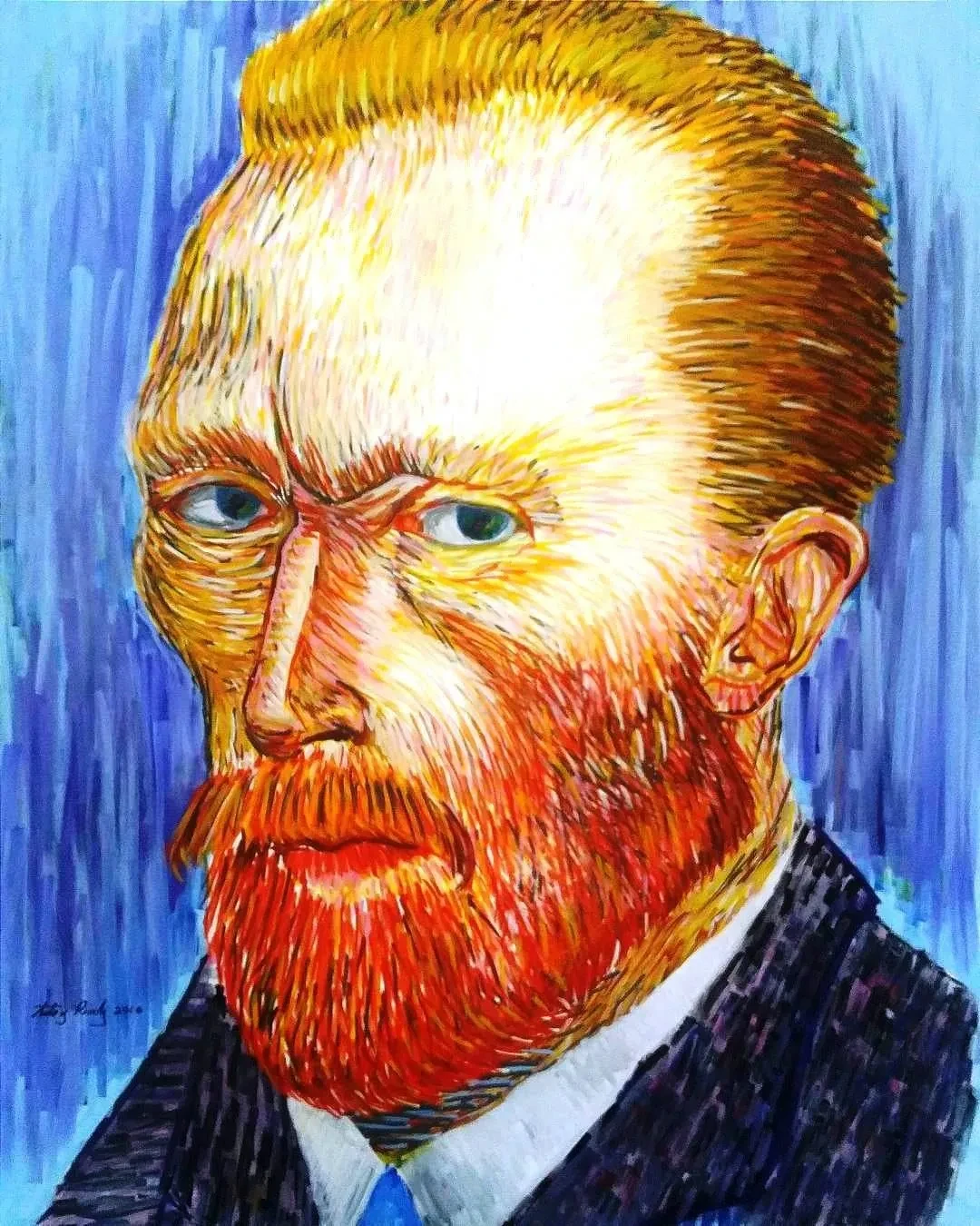 Vincent Van Gogh - Acrylic marker on Board 2016